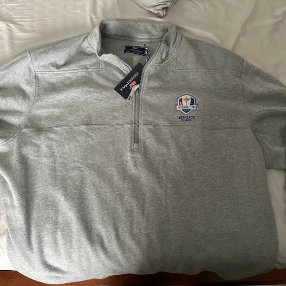Ryder Cup Vineyard Vines Gray Quarter-Zip Pullover - Picture 1 of 4